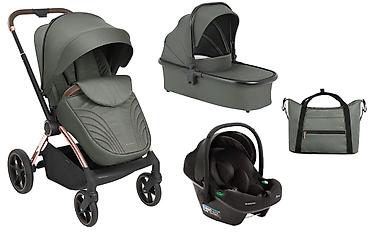 opozit papuce: KIKKA BOO Kolica KARA army green set 3u1 sa tvrdom korpom i auto — 1