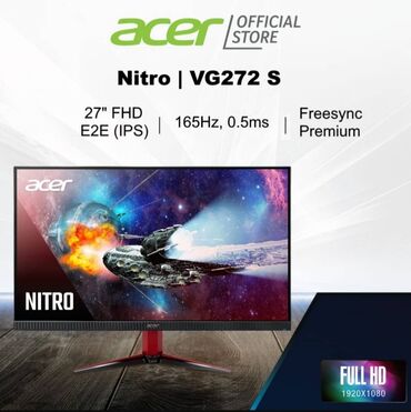 acer nitro: Monitor Acer Nitro VG272SBMIIPX 27 inch 165Hz 0.5 ms Elaqe - Yalniz