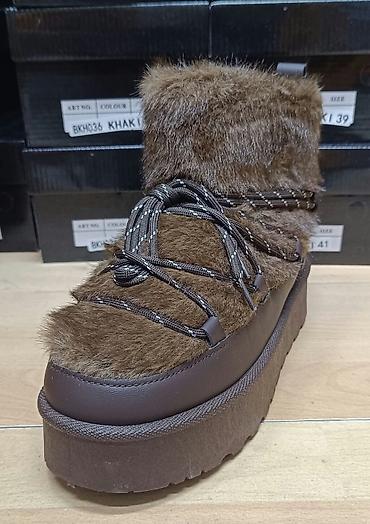 stefano zenske sandale: UGG ženske zimske čizme – khaki/braon - Gornjište: kombinacija meke — 3