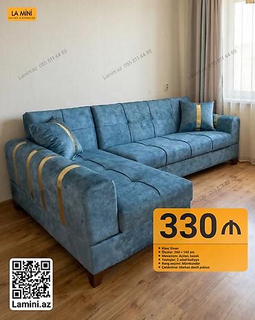 Мебель: Künc divan – La Mini - Ölçü: 260 × 160 sm - Mexanizm: açılan, bazalı — 1
