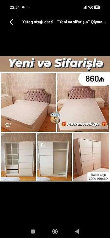 Yataq otağı dəsti – Yeni və sifarişlə Qiymət: 860₼ Hədiyyə: Matras lalafo.az -da Yataq otağı dəsti – Yeni və sifarişlə Qiymət: 860₼ Hədiyyə: Matras