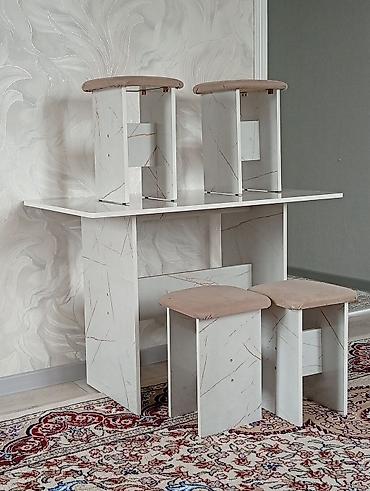 кухонные доска: Кухонный стол и стул, Б/у, Самовывоз, цвет - Белый — 2