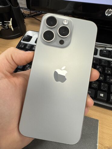 Apple iPhone: IPhone 15 Pro Max, 256 GB, Natural Titanium, Zəmanət, Barmaq izi, Face ID — 1