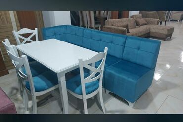 Sifarişlə masa və oturacaq dəstləri: ✔️Sifarişlə✔️ ✔️Kuxna üçün stol stul dəsti✨✨. 2 stul masa künc divan — 4