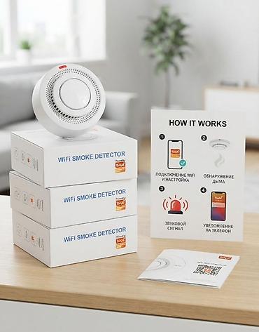 батарейа: Wi‑Fi датчик дыма Tuya (Smart Life) Беспроводной умный пожарный — 1