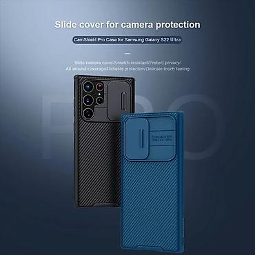 Maske i futrole za telefone: Maska Nillkin CamShield Pro za Samsung Galaxy S22 Ultra plava. Uz brzu — 6