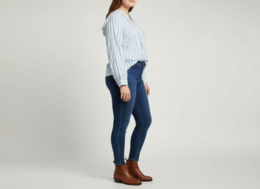bluzki w serek plus size: M&Co, Bluzka damska, rozmiar 4XL