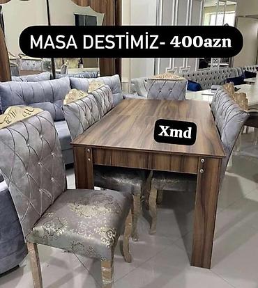 ailəvi çay evi: Masa dəsti – 400 AZN - Klassik üslubda yemək otağı dəsti - Dördkünc — 1