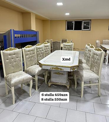 divan ve kreslolar: Xmd brendi yemək otağı dəsti - Dəst tərkibi: klassik üslubda süfrə — 1