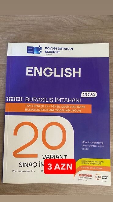 informatika test toplusu dim: Məhsul: “English – Buraxılış İmtahanı 2024” vəsaiti Nəşr: Dövlət