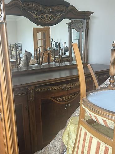 qab qaşiq: Klassik üslubda taxta qonaq otağı mebel dəsti - Material: keyfiyyətli — 7