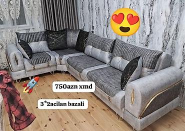 divanlar lalafo: - Künc divan dəsti, açılıb-bağlanan mexanizmli - Ölçü: 3×2 (kuxna və — 1