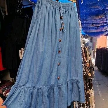 havajske suknje: 5XL (EU 50), Maxi, color - Blue