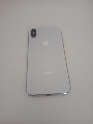 Apple iPhone: IPhone X, Б/у, 256 ГБ, Белый, Зарядное устройство, Чехол, 100 %