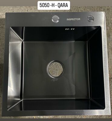 metbex ucun isiqlar: INSPECTOR mətbəx lavabosu – model “5050-H Qara” - Material