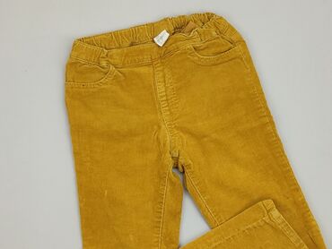 spodnie ala skóra z wysokim stanem: Material trousers, H&M, 8 years, 122/128, condition - Good
