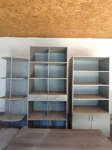 офисный шкаф бу: Комплект офисной мебели, Шкаф, цвет - Серый