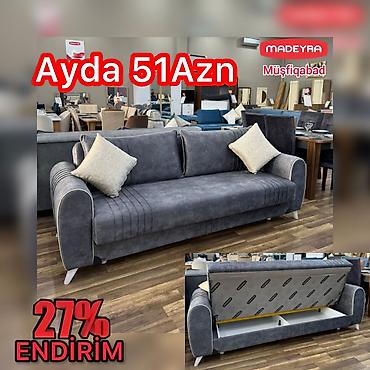 деревянный комод: Mebellər dəsti – Müşfiqabad, Madeyra - Divan: Yumşaq toxumalı, tünd — 1