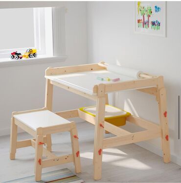 Uşaq və gənc otağı üçün dəstlər: Ikea stol +stul 160 azn yaxşı vəziyyətdədi Unvan Caspian plaza M