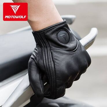 Канцтовары: Мотоциклетные ветрозащитные кожаные перчатки в стиле ретро с