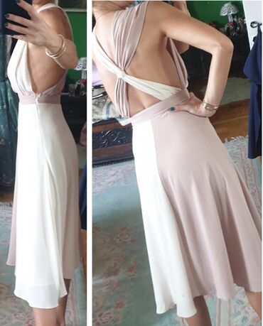 haljine sa resama: S (EU 36), color - Beige, Evening, With the straps