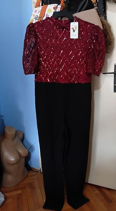 Haljine: SHEIN Modely elegantni kombinezon - Gornji deo: bordo/crveni til sa — 6