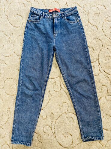 джинсы палаццо: Мом, Средняя талия