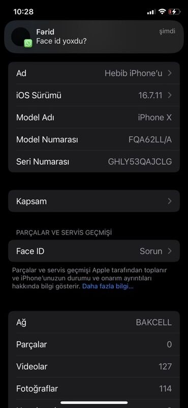tesdir: IPhone X, Face ID