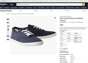 Patike: TOM TAILOR ženske patike – model 4892401 - Boja: tamno plava (Navy — 2