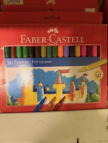 stepler boyuk: Faber-Castell “Felt tip pens” – 36 rənglik flomaster dəsti - Brend — 1