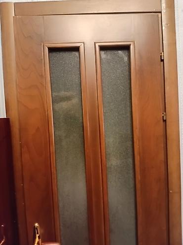 qapi taxda: Daxili otaq qapısı – taxta karkaslı, şüşəli model - Material: təbii — 2