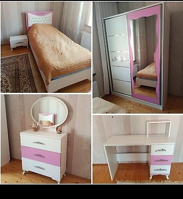 gənc odasi: Uşaq/yeniyetmə otağı üçün mebel dəsti Dəst tərkibi: - Çarpayı: tək — 1