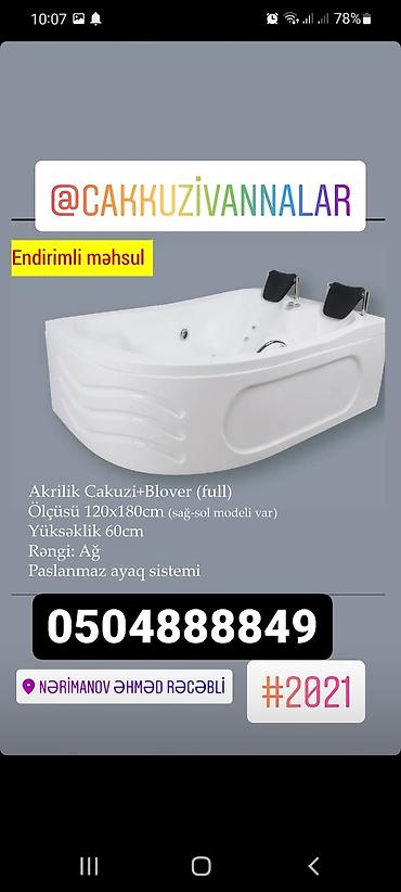 hamam desti: Cakkuzi vannalar motorlu və sadəsi var ölçü seçimi var Türkiyə akrili — 1