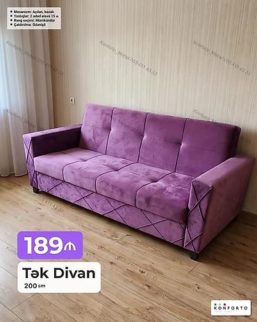 divan alemi: Tək divan – 200 sm - Açılan, bazalı mexanizm: gündəlik istifadədə — 1