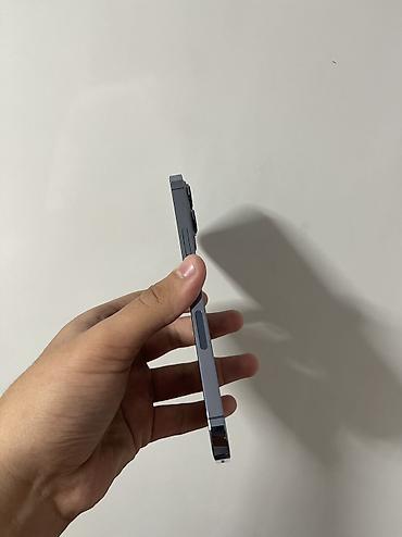 Уюлдук телефондор жана аксессуарлар: IPhone 13 Pro Max, Колдонулган, 128 ГБ, Көгүлтүр, Коргоочу айнек, Каптама, Куту, 100 % — 6