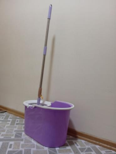 mop dəsti: Bənövşəyi rəngdə spin mop dəsti - Dəst: vedrə + fırlanan sıxıcı — 3
