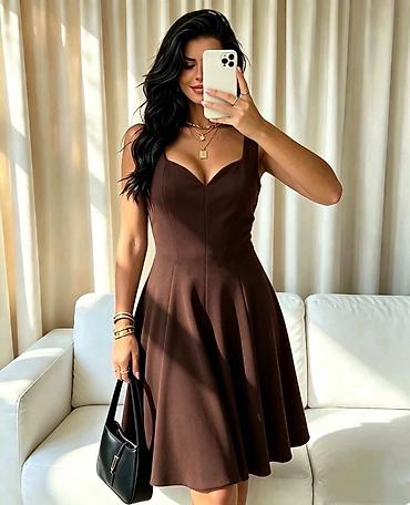 elastiu: Ženska elegantna midi haljina bez rukava ✨️Haljinica 2.500 dinara ✨️ — 2