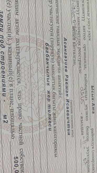 земельный участок воронцовка: 8 соток, Курулуш, Кызыл китеп
