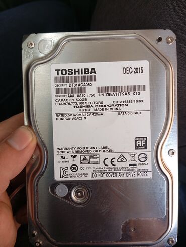 жесткий диск hdd: Накопитель, Б/у, Toshiba, HDD, 512 ГБ, 3.5", Для ПК
