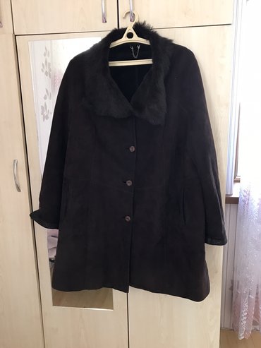 zhenskie kozhanye palto: Пальто 3XL (EU 46), цвет - Коричневый