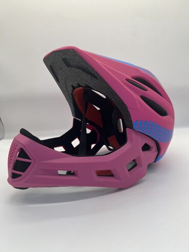 Детский велосипедный шлем, съемный полнолицевой шлем, регулируемый