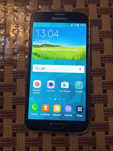 spirulina tablet qiymeti: Samsung Galaxy S5 Duos, 16 GB, rəng - Qara, Sensor, Barmaq izi, İki sim kartlı