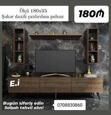 TV altlığı: *TV stend / TV altlığı 180AZN💥* ✔️Rəng seçimi var ✔️ *Şəhər daxili