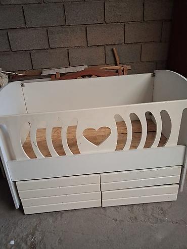 bunk bed: Детская кроватка с выдвижными ящиками - Материал: дерево/МДФ, белое — 1