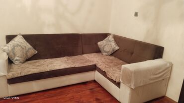Künc divan, İşlənmiş, Açılan, Bazalı, Vеlur parça, Çatdırılma yoxdur