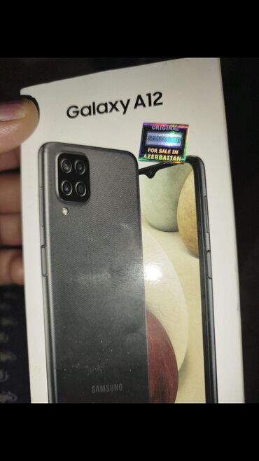 a12 telefonu: Samsung Galaxy A12, 32 GB, rəng - Qara