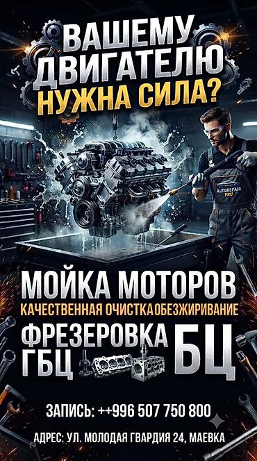 цилиндры: Услуги по обслуживанию двигателей: - Мойка моторов: качественная — 1