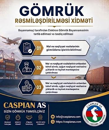 Digər xidmətlər: "CASPIAN AS" MMC - Şirkətimiz fiziki və hüquqi şəxslər üçün bütün — 1