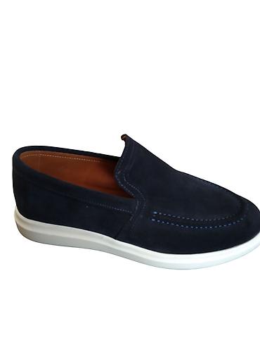kisi lofer: Məhsul: Kişi loaferri - Rəng: tünd göy (navy) - Üst material: yumşaq — 1
