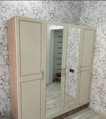 Sifarişlə dolablar: Düz dolab, Yataq otağı üçün, Paltar üçün, Açılan, Korpuslu, 4 qapılı — 7